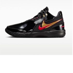 Nike Kids Sneakers in Black with Red and Gold Highlights